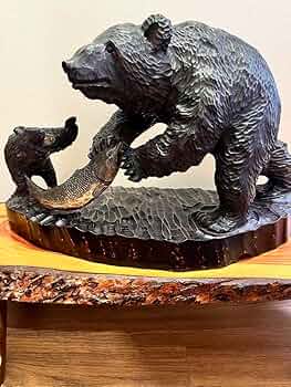 1950-60年代アイヌビンテージ作家さん北人作　美しく芸術的な特大クマ熊の彫刻 1950-60年代アイヌビンテージ作家さん北人作 美しく芸術的な特大クマ